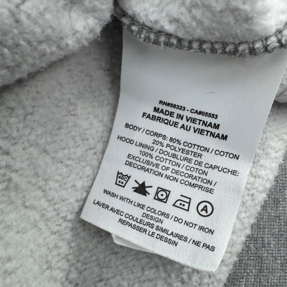 Nike Georgia Bulldogs UGA Mens Medium Gray Fleece Hoodie Pullover Sweatshirt - Picture 5 of 11